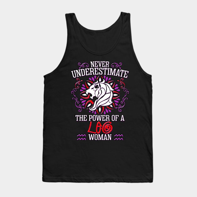 Never Underestimate The Power Of Leo Woman Tank Top by bestsellingshirts